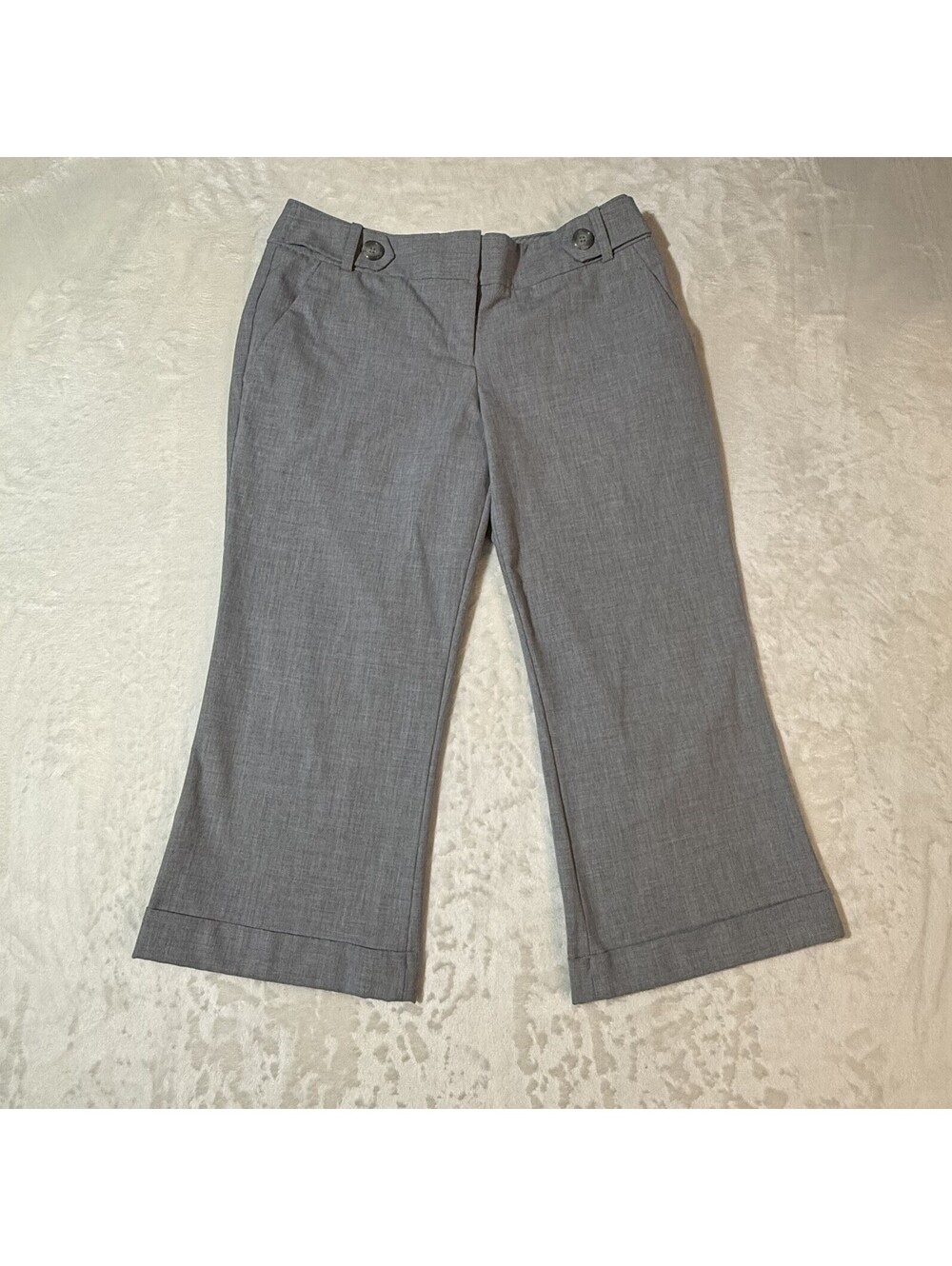 The Limited Cassidy Fit Size 6P Light Gray Wide Leg Dress Pants